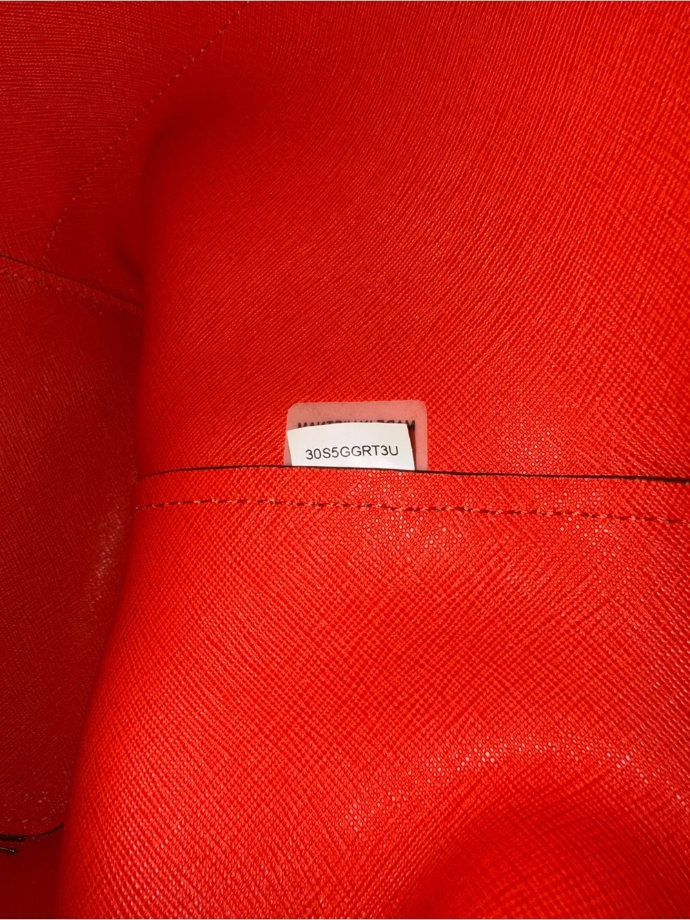 Michael Kors Cognac Saffiano Leather Satchel with Gold Hardware